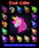 ADVPRO Origami Unicorn Head Face Ultra-Bright LED Neon Sign fn-i4079 - Dual-Color