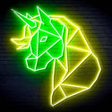 ADVPRO Origami Unicorn Head Face Ultra-Bright LED Neon Sign fn-i4079 - Green & Yellow