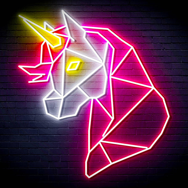ADVPRO Origami Unicorn Head Face Ultra-Bright LED Neon Sign fn-i4079 - Multi-Color 1