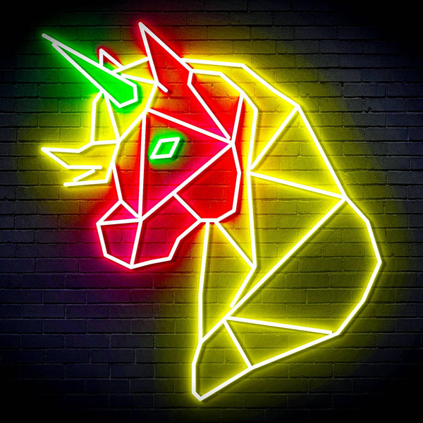 ADVPRO Origami Unicorn Head Face Ultra-Bright LED Neon Sign fn-i4079 - Multi-Color 2
