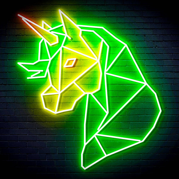 ADVPRO Origami Unicorn Head Face Ultra-Bright LED Neon Sign fn-i4079 - Multi-Color 3