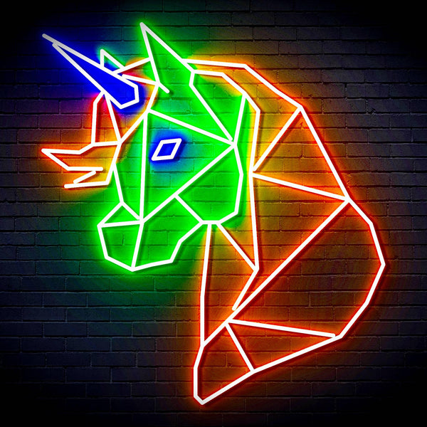 ADVPRO Origami Unicorn Head Face Ultra-Bright LED Neon Sign fn-i4079 - Multi-Color 4
