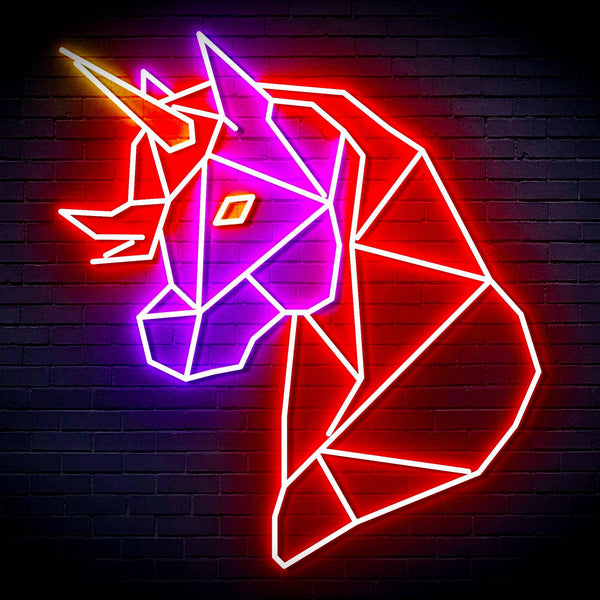 ADVPRO Origami Unicorn Head Face Ultra-Bright LED Neon Sign fn-i4079 - Multi-Color 7