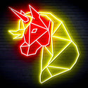 ADVPRO Origami Unicorn Head Face Ultra-Bright LED Neon Sign fn-i4079 - Red & Yellow