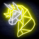 ADVPRO Origami Unicorn Head Face Ultra-Bright LED Neon Sign fn-i4079 - White & Yellow