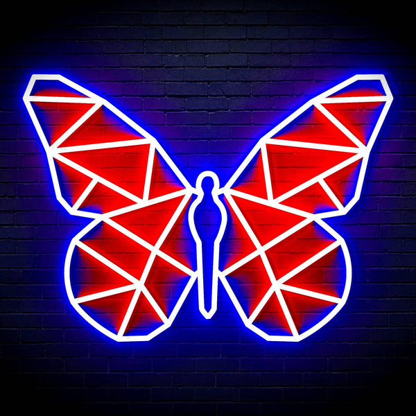 ADVPRO Origami Butterfly Ultra-Bright LED Neon Sign fn-i4080 - Blue & Red