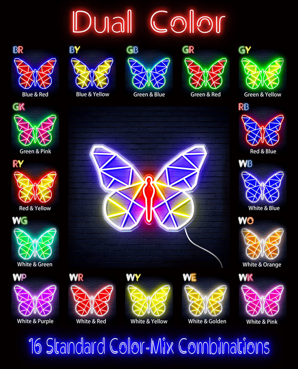 ADVPRO Origami Butterfly Ultra-Bright LED Neon Sign fn-i4080 - Dual-Color