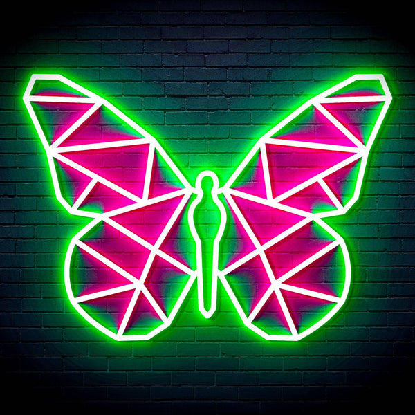 ADVPRO Origami Butterfly Ultra-Bright LED Neon Sign fn-i4080 - Green & Pink