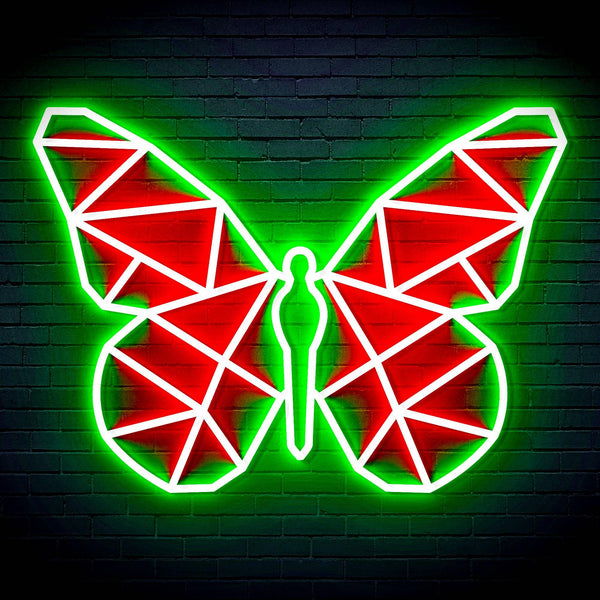 ADVPRO Origami Butterfly Ultra-Bright LED Neon Sign fn-i4080 - Green & Red