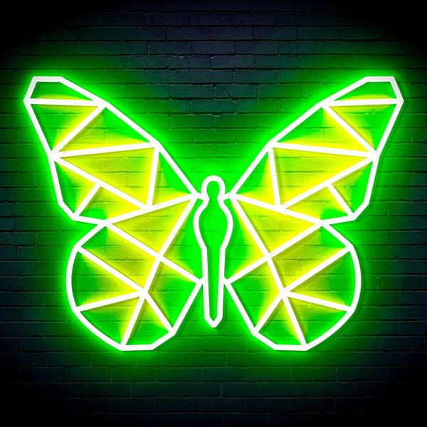 ADVPRO Origami Butterfly Ultra-Bright LED Neon Sign fn-i4080 - Green & Yellow