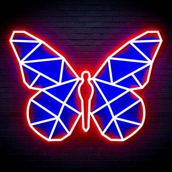 ADVPRO Origami Butterfly Ultra-Bright LED Neon Sign fn-i4080 - Red & Blue