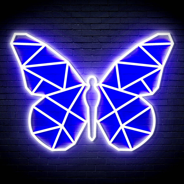 ADVPRO Origami Butterfly Ultra-Bright LED Neon Sign fn-i4080 - White & Blue