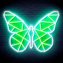 ADVPRO Origami Butterfly Ultra-Bright LED Neon Sign fn-i4080 - White & Green