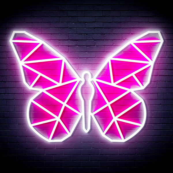 ADVPRO Origami Butterfly Ultra-Bright LED Neon Sign fn-i4080 - White & Pink