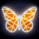 ADVPRO Origami Butterfly Ultra-Bright LED Neon Sign fn-i4080 - White & Orange