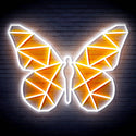 ADVPRO Origami Butterfly Ultra-Bright LED Neon Sign fn-i4080 - White & Orange