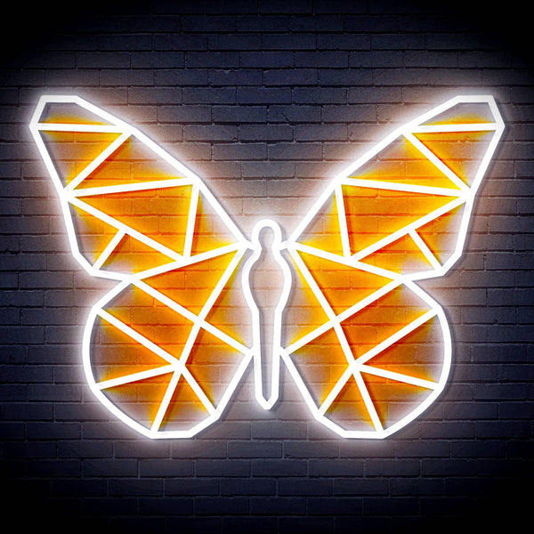 ADVPRO Origami Butterfly Ultra-Bright LED Neon Sign fn-i4080 - White & Orange