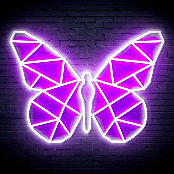 ADVPRO Origami Butterfly Ultra-Bright LED Neon Sign fn-i4080 - White & Purple