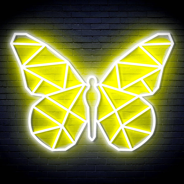 ADVPRO Origami Butterfly Ultra-Bright LED Neon Sign fn-i4080 - White & Yellow