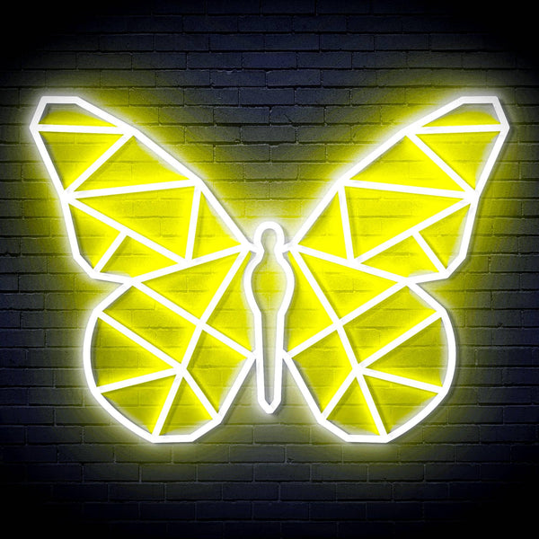 ADVPRO Origami Butterfly Ultra-Bright LED Neon Sign fn-i4080 - White & Yellow