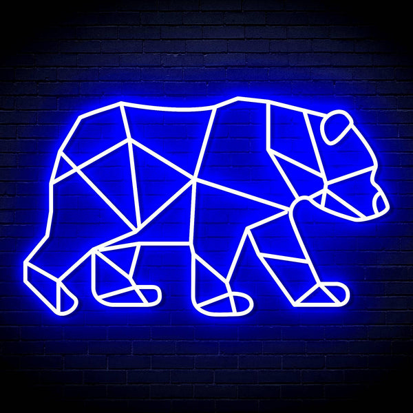 ADVPRO Origami Bear Ultra-Bright LED Neon Sign fn-i4081 - Blue
