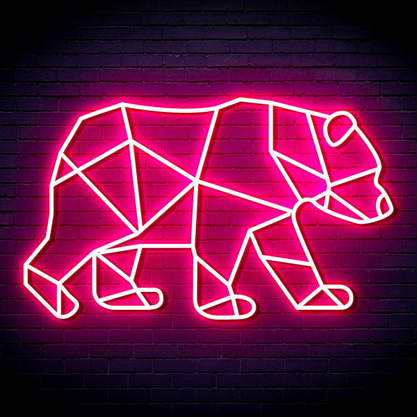 ADVPRO Origami Bear Ultra-Bright LED Neon Sign fn-i4081 - Pink