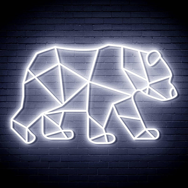 ADVPRO Origami Bear Ultra-Bright LED Neon Sign fn-i4081 - White