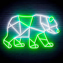 ADVPRO Origami Bear Ultra-Bright LED Neon Sign fn-i4081 - White & Green