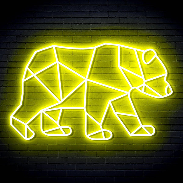 ADVPRO Origami Bear Ultra-Bright LED Neon Sign fn-i4081 - Yellow