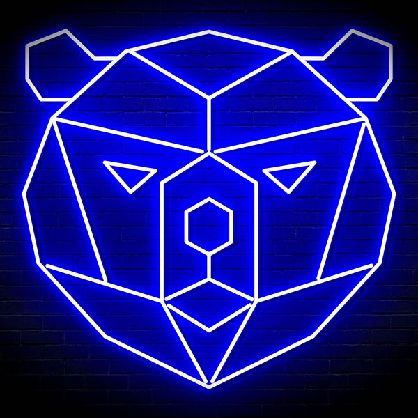 ADVPRO Origami Bear Head Face Ultra-Bright LED Neon Sign fn-i4082 - Blue