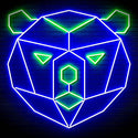 ADVPRO Origami Bear Head Face Ultra-Bright LED Neon Sign fn-i4082 - Green & Blue