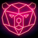 ADVPRO Origami Bear Head Face Ultra-Bright LED Neon Sign fn-i4082 - Pink