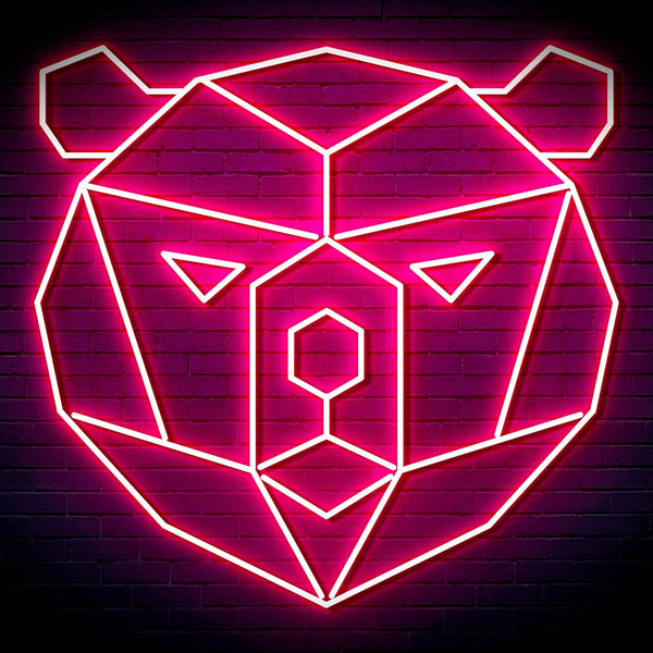 ADVPRO Origami Bear Head Face Ultra-Bright LED Neon Sign fn-i4082 - Pink