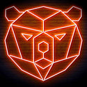 ADVPRO Origami Bear Head Face Ultra-Bright LED Neon Sign fn-i4082 - Orange