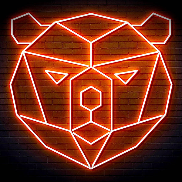 ADVPRO Origami Bear Head Face Ultra-Bright LED Neon Sign fn-i4082 - Orange