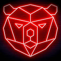 ADVPRO Origami Bear Head Face Ultra-Bright LED Neon Sign fn-i4082 - Red