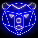 ADVPRO Origami Bear Head Face Ultra-Bright LED Neon Sign fn-i4082 - White & Blue