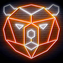 ADVPRO Origami Bear Head Face Ultra-Bright LED Neon Sign fn-i4082 - White & Orange