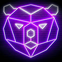ADVPRO Origami Bear Head Face Ultra-Bright LED Neon Sign fn-i4082 - White & Purple