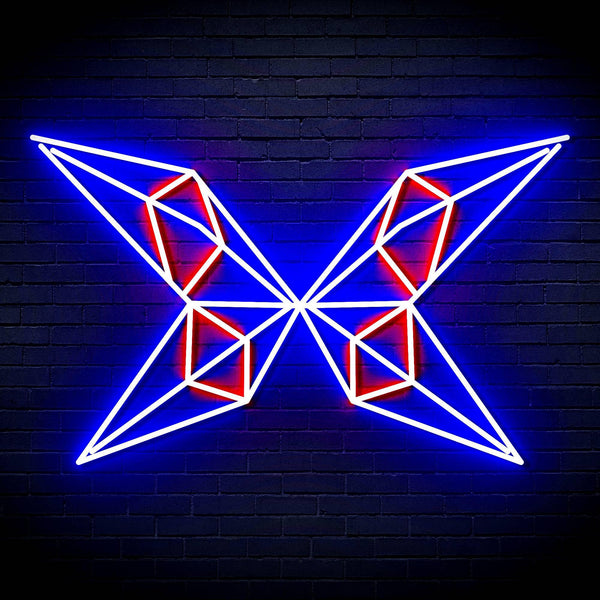 ADVPRO Origami Butterfly Ultra-Bright LED Neon Sign fn-i4083 - Blue & Red