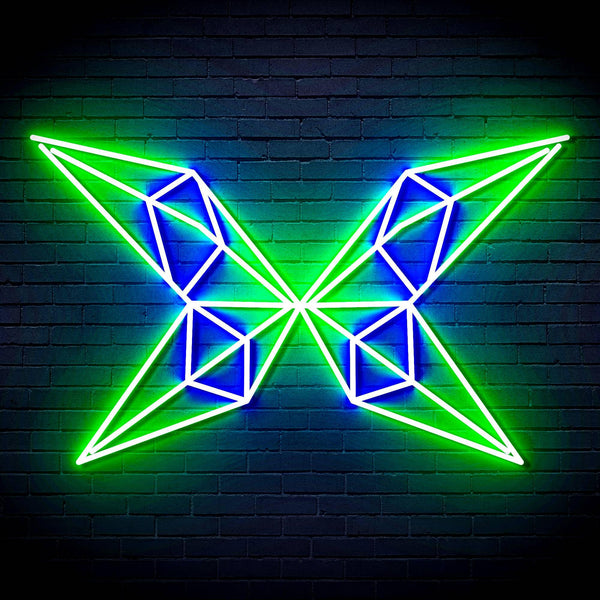 ADVPRO Origami Butterfly Ultra-Bright LED Neon Sign fn-i4083 - Green & Blue