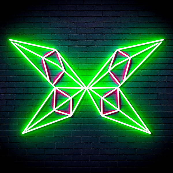 ADVPRO Origami Butterfly Ultra-Bright LED Neon Sign fn-i4083 - Green & Pink