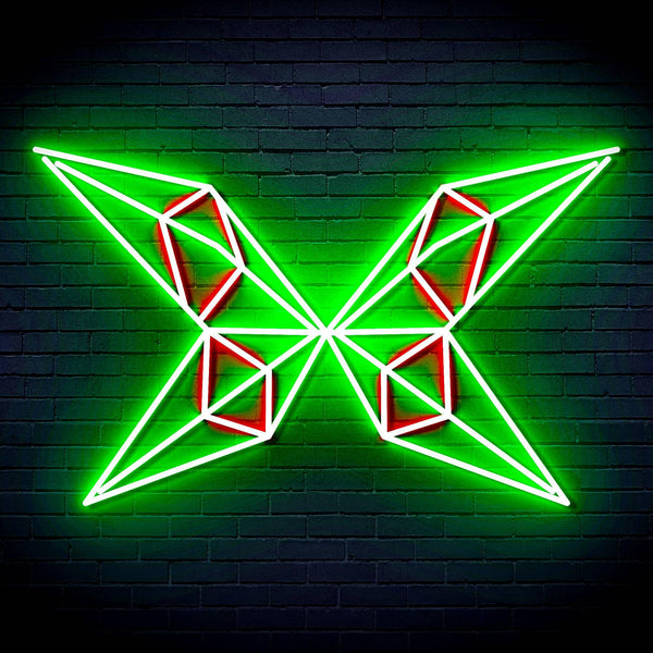 ADVPRO Origami Butterfly Ultra-Bright LED Neon Sign fn-i4083 - Green & Red