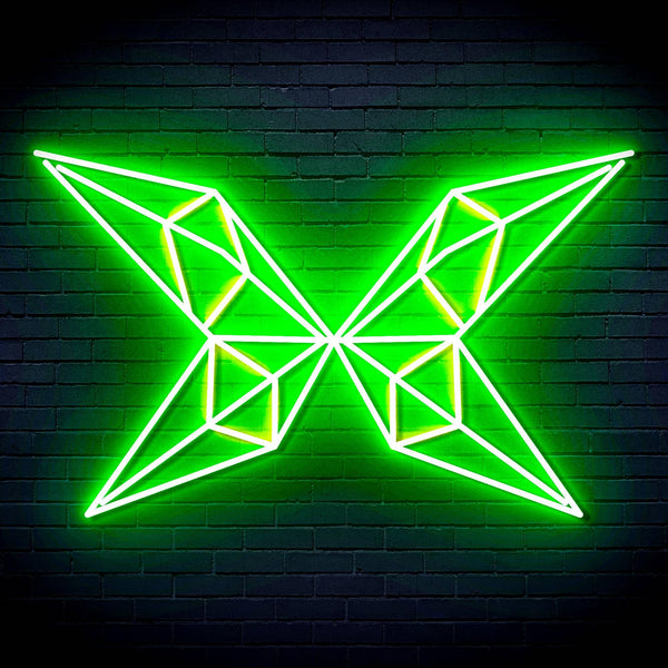 ADVPRO Origami Butterfly Ultra-Bright LED Neon Sign fn-i4083 - Green & Yellow