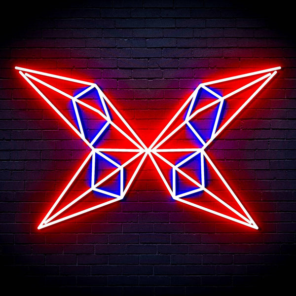 ADVPRO Origami Butterfly Ultra-Bright LED Neon Sign fn-i4083 - Red & Blue