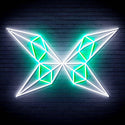 ADVPRO Origami Butterfly Ultra-Bright LED Neon Sign fn-i4083 - White & Green