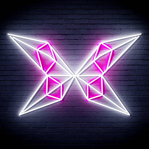ADVPRO Origami Butterfly Ultra-Bright LED Neon Sign fn-i4083 - White & Pink