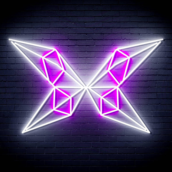 ADVPRO Origami Butterfly Ultra-Bright LED Neon Sign fn-i4083 - White & Purple