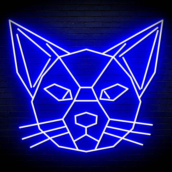 ADVPRO Origami Cat Head Face Ultra-Bright LED Neon Sign fn-i4084 - Blue