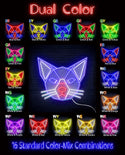 ADVPRO Origami Cat Head Face Ultra-Bright LED Neon Sign fn-i4084 - Dual-Color